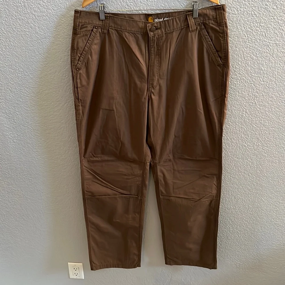 Carhartt Men Khaki Chino Brown Pants - Picture 1 of 9